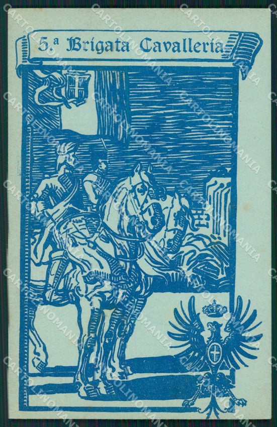 Militari V Brigata di Cavalleria cartolina XF2931 – fronte