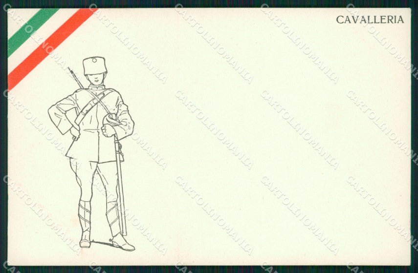 Militari Cavalleria Uniforme Tricolore cartolina XF2940 – fronte
