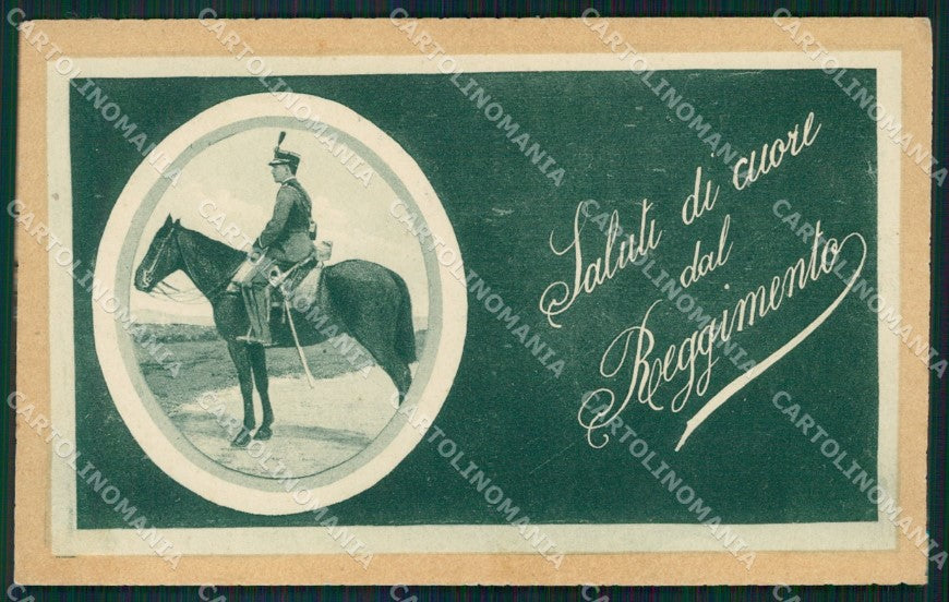 Militari Reggimento Cavalleria ABRASA cartolina XF2945 – fronte