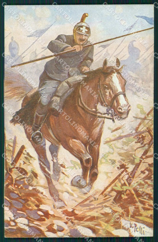 Militari Cavalleria Lancieri Dragoni Polli cartolina XF2948 – fronte