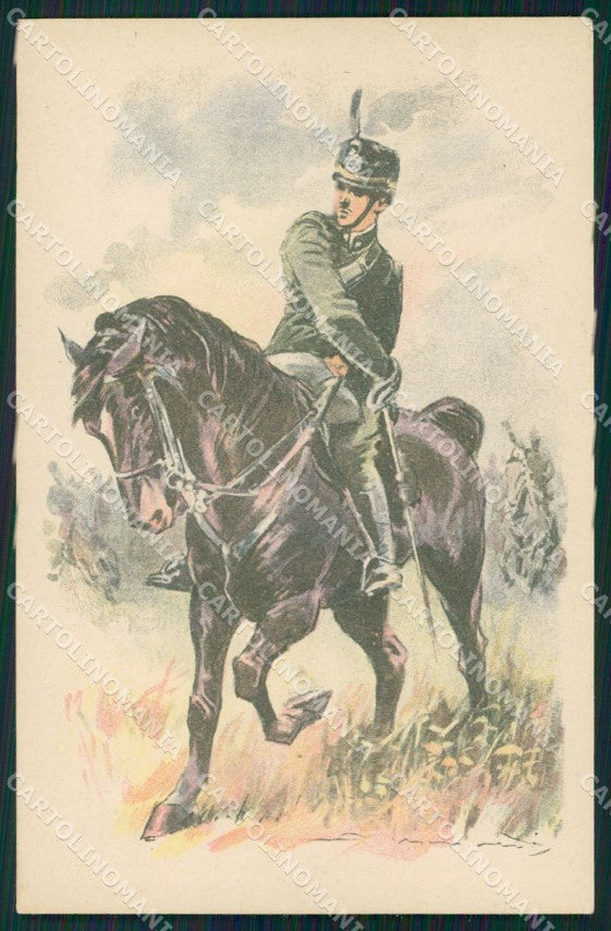 Militari Cavalleria Cavalleggeri Uniforme cartolina XF2950 – fronte