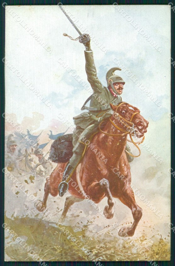 Militari Cavalleria Lancieri Dragoni cartolina XF2955 – fronte