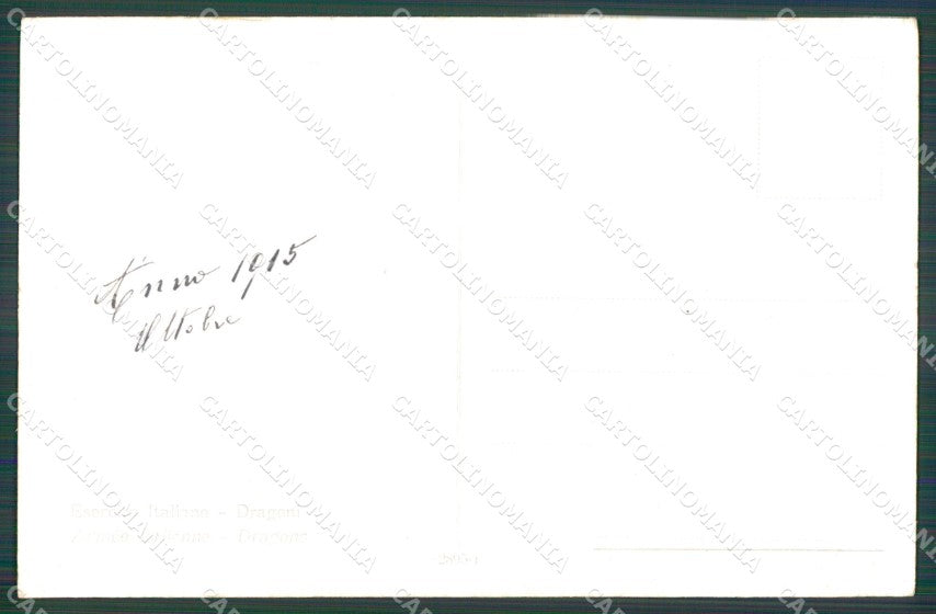 Militari Cavalleria Lancieri Dragoni cartolina XF2955 – retro