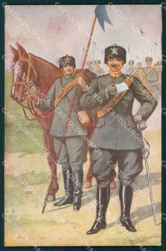 Militari Cavalleria Lancieri cartolina XF2956 – fronte