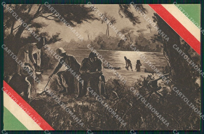 Militari Coloniali Africa Tricolore Ascari cartolina XF2989 – fronte