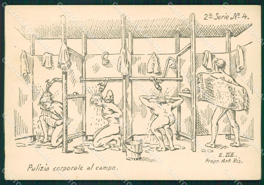 Militari Coloniali Africa Egitto Geneifa D'Elia Serie II cartolina XF3014 – fronte