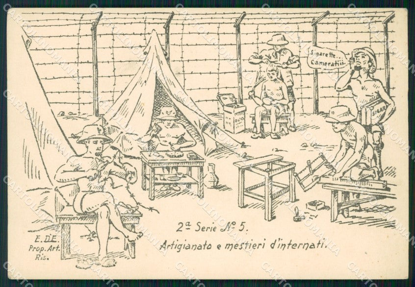 Militari Coloniali Africa Egitto Geneifa D'Elia Serie II cartolina XF3015 – fronte