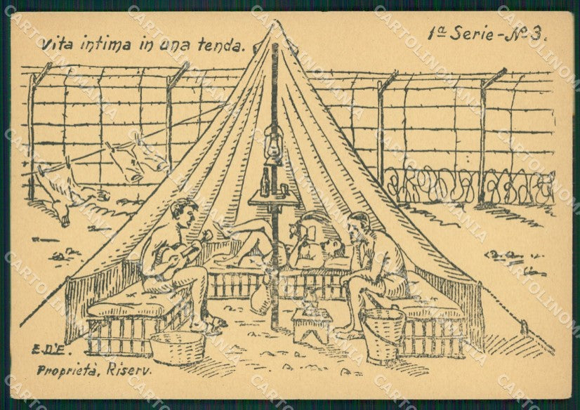 Militari Coloniali Africa Egitto Geneifa D'Elia Serie I cartolina XF3018 – fronte