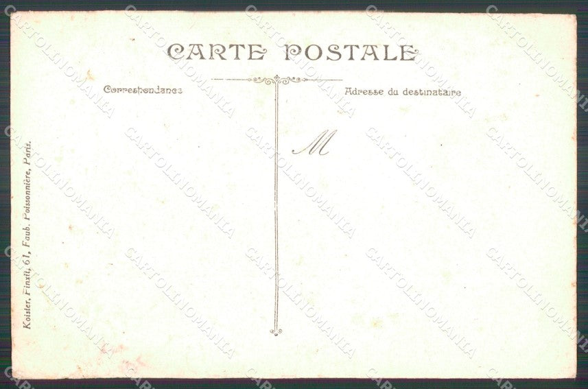 WWI WW1 Propaganda Patriotic War Humor Paris ABRADED postcard XF3101 – retro