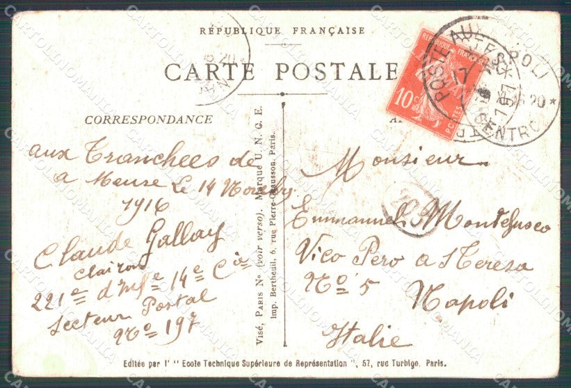 WWI WW1 Propaganda Patriotic War Humor Flag Skull CORNER CREASED postcard XF3134 – retro