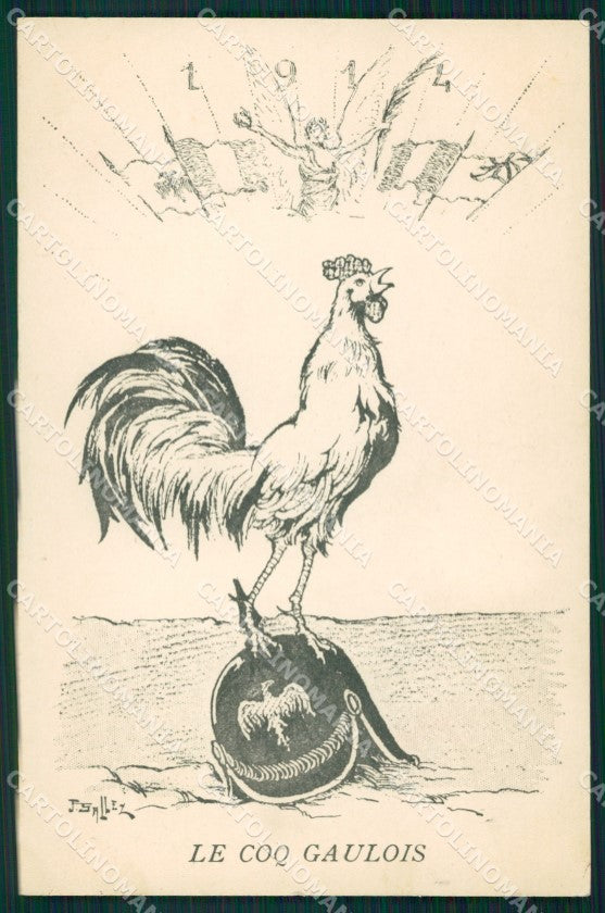 WWI WW1 Propaganda Patriotic Humor Kaiser Anti German Rooster postcard XF3138 – fronte