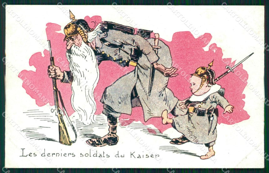 WWI WW1 Propaganda Patriotic War Humor Anti German postcard XF3171 – fronte