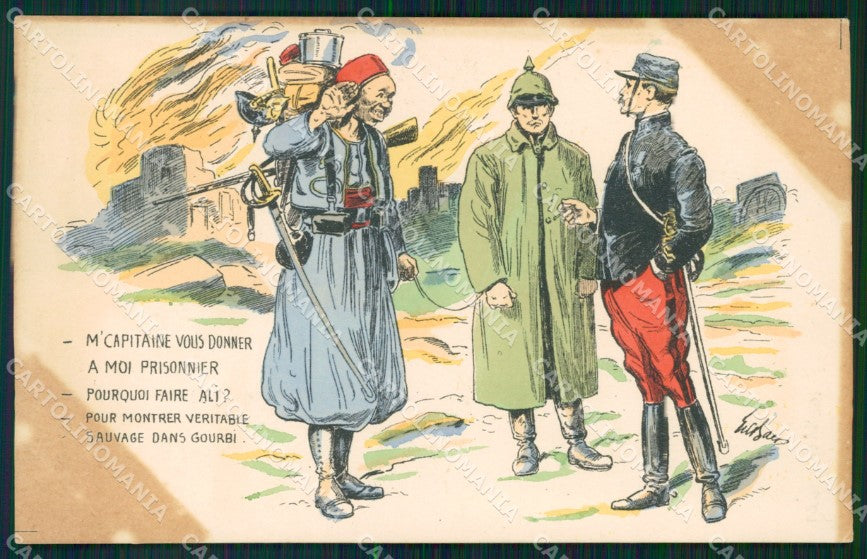 WWI WW1 Propaganda Patriotic War Humor Kaiser Anti German postcard XF3184 – fronte