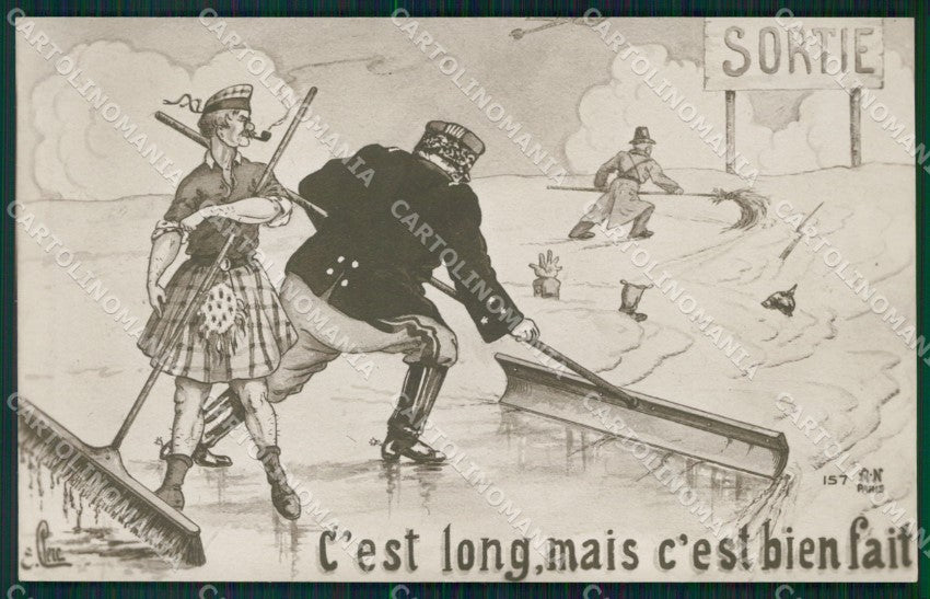 WWI WW1 Propaganda Patriotic War Humor Anti German British postcard XF3227 – fronte