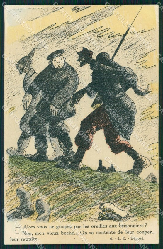 WWI WW1 Propaganda Patriotic War Humor Anti German postcard XF3234 – fronte