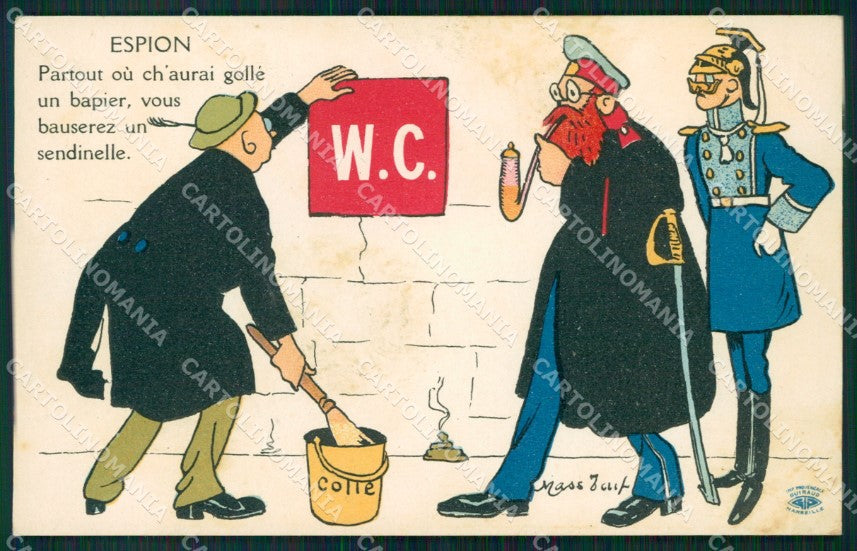 WWI WW1 Propaganda Patriotic War Humor Anti German postcard XF3268 – fronte