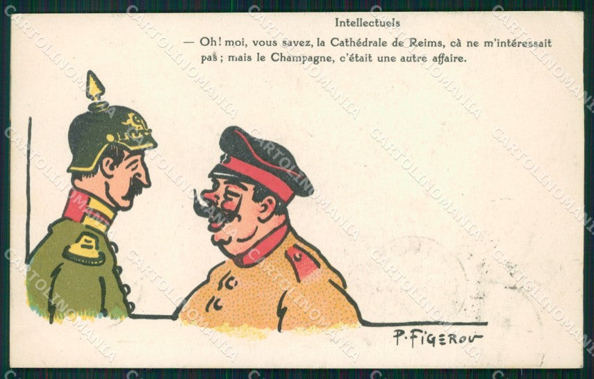 WWI WW1 Propaganda Patriotic War Humor Anti German postcard XF3294 – fronte
