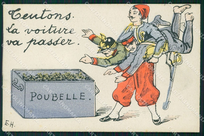 WWI WW1 Propaganda Patriotic War Humor Anti German Japan postcard XF3301 – fronte