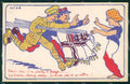 WWI WW1 Propaganda Patriotic War Humor Anti German Nike Flag postcard XF3325 – fronte