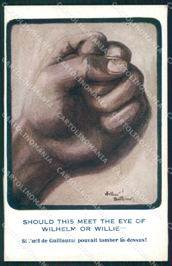 WWI WW1 Propaganda Patriotic Humor Kaiser Wilhelm Anti German postcard XF3354 – fronte