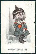 WWI WW1 Propaganda Patriotic War Humor Kaiser Wilhelm TEAR postcard XF3384 – fronte