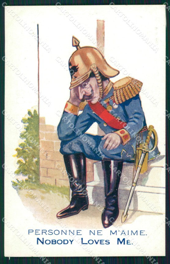 WWI WW1 Propaganda Patriotic Humor Kaiser Wilhelm Anti German postcard XF3385 – fronte