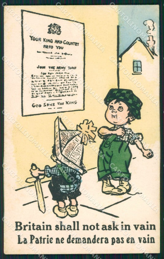 WWI WW1 Propaganda Patriotic War Humor Ludgate British postcard XF3422 – fronte