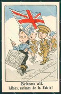 WWI WW1 Propaganda Patriotic Humor British Soldier Flag Ludgate postcard XF3423 – fronte