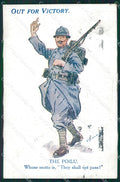WWI WW1 Propaganda Patriotic War Humor French Soldier British postcard XF3445 – fronte