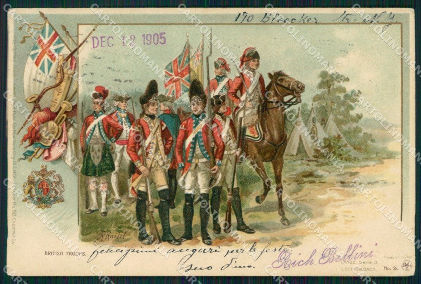 Military British Troops CORNER CREASE American postcard XF3451 – fronte