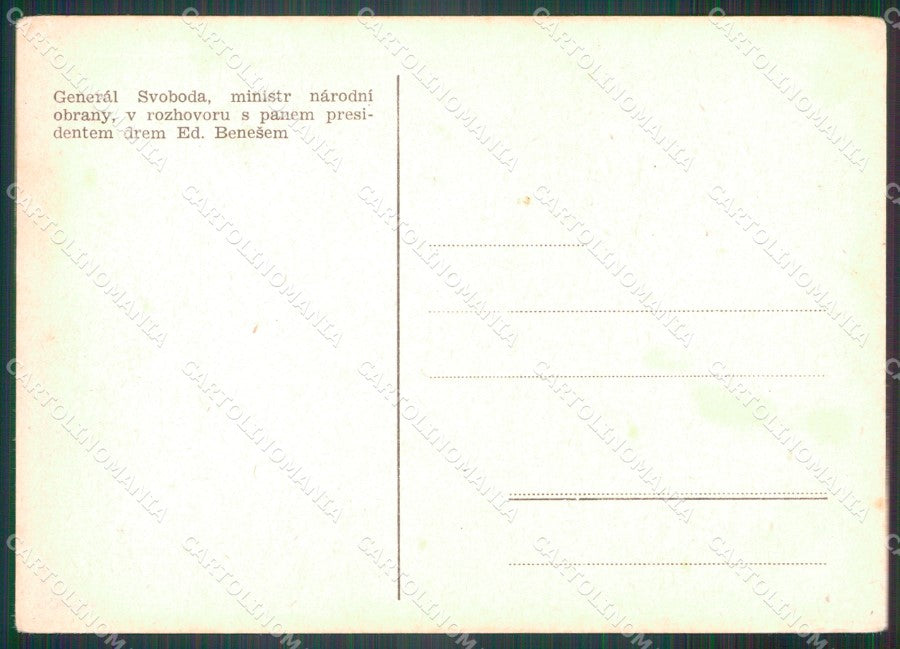 WWII WW2 Czech Republic General Svoboda postcard XF3464 – retro