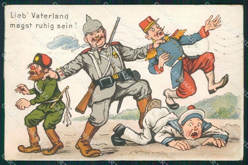 WWI WW1 Propaganda Landwehr Infanterie Regiment Pola nr 5 TEAR postcard XF3498 – fronte