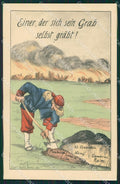 WWI WW1 German Propaganda Patriotic War Humor Anti French postcard XF3502 – fronte