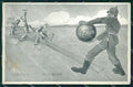 WWI WW1 German Propaganda Patriotic War Humor Boowling Sport postcard XF3568 – fronte