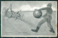 WWI WW1 German Propaganda Patriotic War Humor Boowling Sport postcard XF3577 – fronte