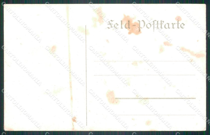 WWI WW1 German Propaganda Humor Anti Russian Dog ABRADED TEAR postcard XF3579 – retro