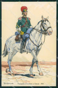 Military Russia Russian Soldier Horse Robiquet Artillery postcard XF3621 – fronte