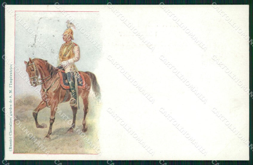 Military Russia Russian Soldier Horse postcard XF3653 – fronte