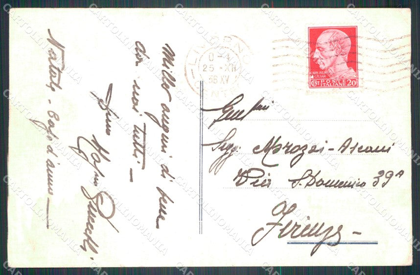 Militari Fascismo Comando Divisione Curtatone Montanara Livorno cartolina XF3671 – retro