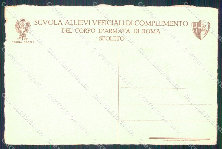 Militari Fascismo Scuola Ufficiali Corpo Armata di Roma Spoleto cartolina XF3691 – retro