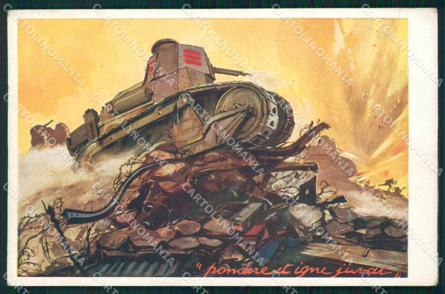 Militari Reggimento Carri Armati cartolina XF3698 – fronte