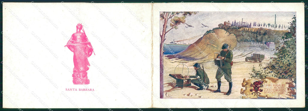 Militari Genio Radio Telegrafisti Doppia FG cartolina XF3741 – fronte