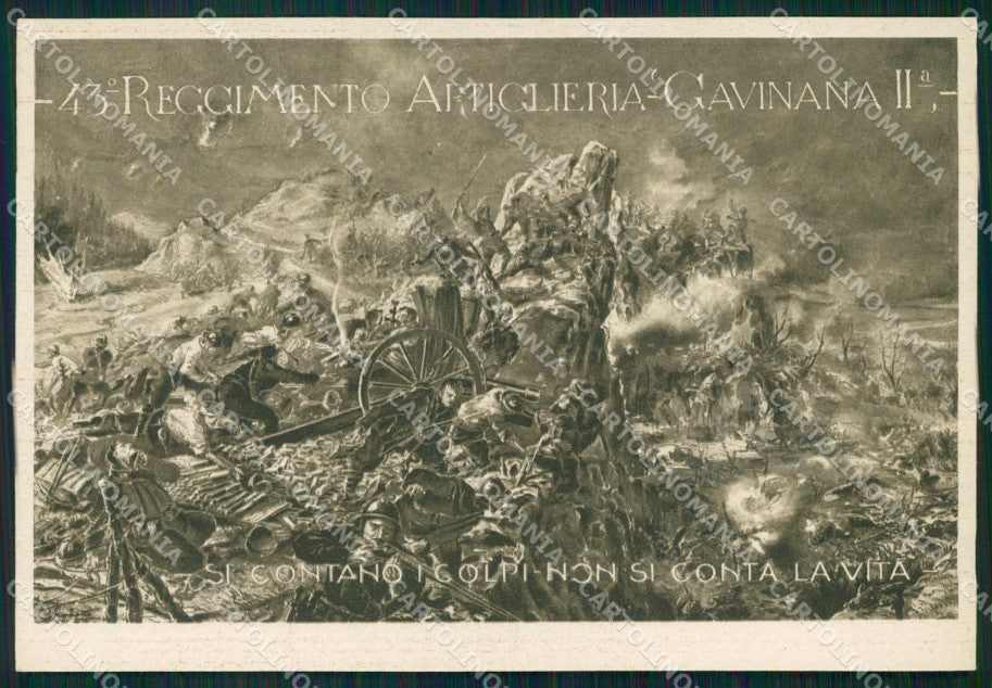 Militari 43º Reggimento Artiglieria Gavinana II FG cartolina XF3755 – fronte