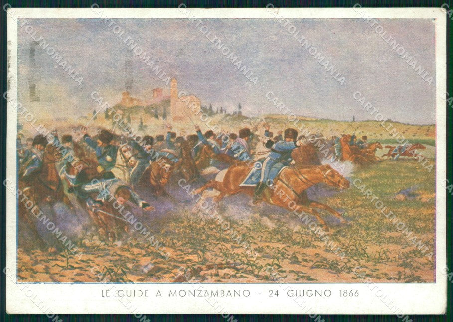Militari Cavalleria Cavalleggeri Guide Monzambano STRAPPINO FG cartolina XF3760 – fronte