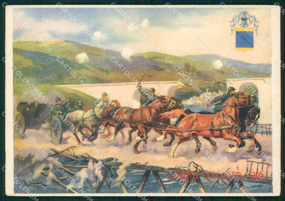 Militari III Reggimento Artiglieria Fossalta Gorizia 1916 FG cartolina XF3786 – fronte