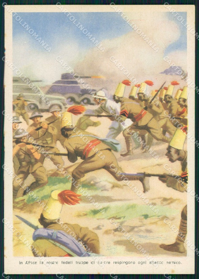 Militari Propaganda WWII Africa Colonie Ascari Sgrilli FG cartolina XF3821 – fronte