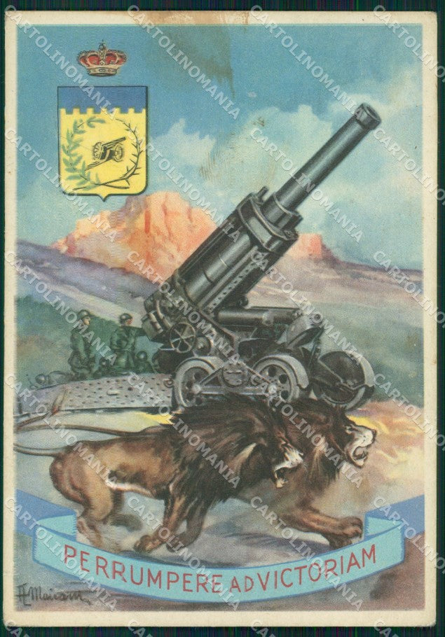 Militari V Reggimento Artiglieria Armata PIEGHINA FG cartolina XF3868 – fronte