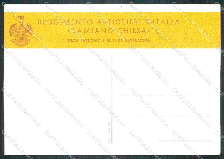 Militari Reggimento Artiglieri d'Italia Damiano Chiesa FG cartolina XF3926 – retro