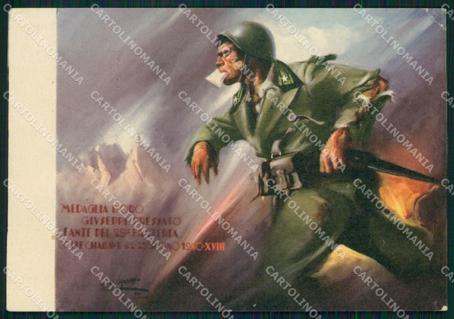Militari 29º Reggimento Fanteria Assietta PIEGHINA FG cartolina XF4047 – fronte