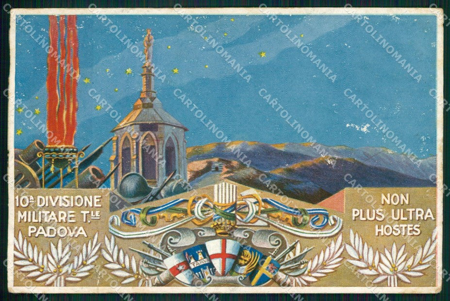 Militari 10ª Divisione Territoriale Padova ABRASA PIEGHINE FG cartolina XF4079 – fronte
